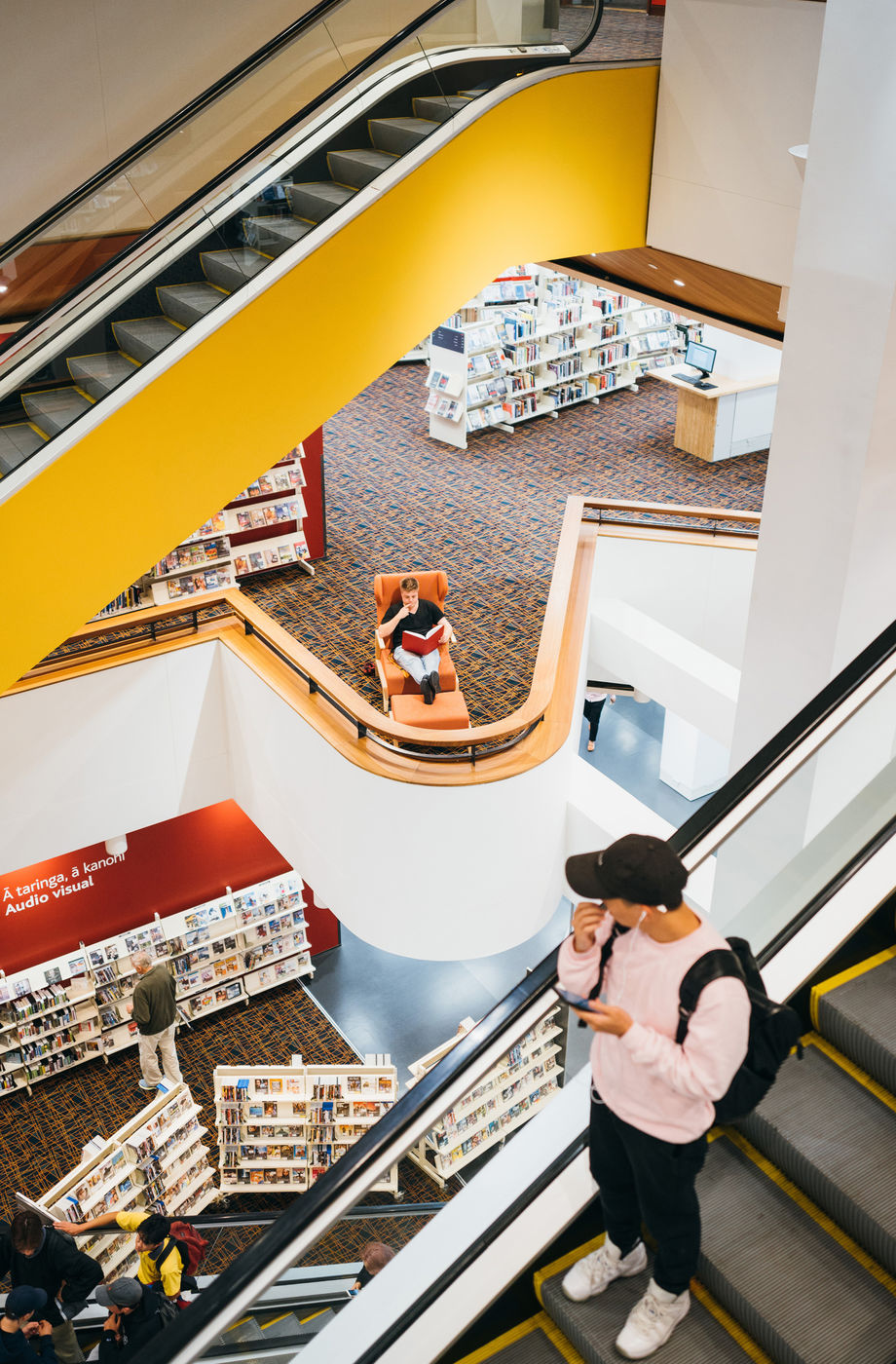 Photography: David St George Tāmaki Pātaka Kōrero
Auckland Central Library Adaptation