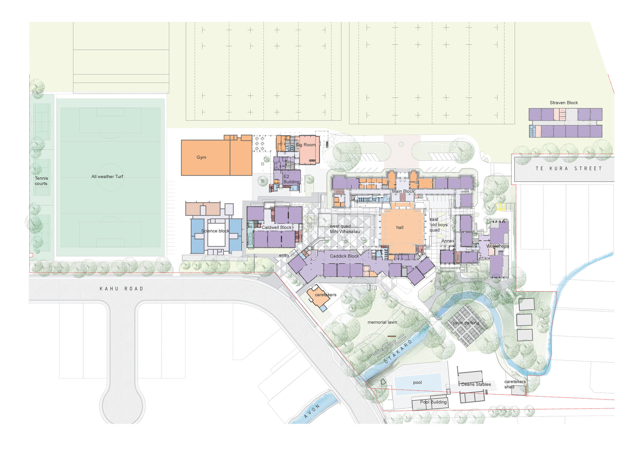 Caddick and Caldwell Blocks
Christchurch Boys High School