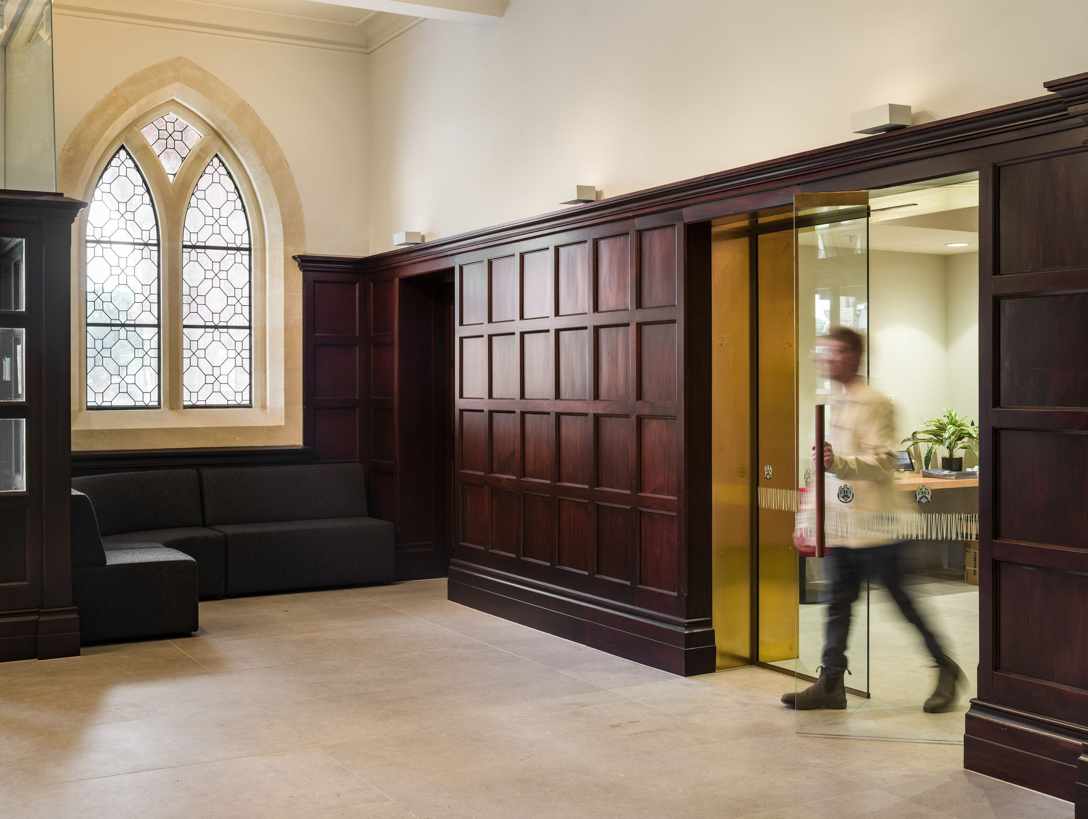 Entrance foyer and reception Main Block Christchurch Boys' High School
